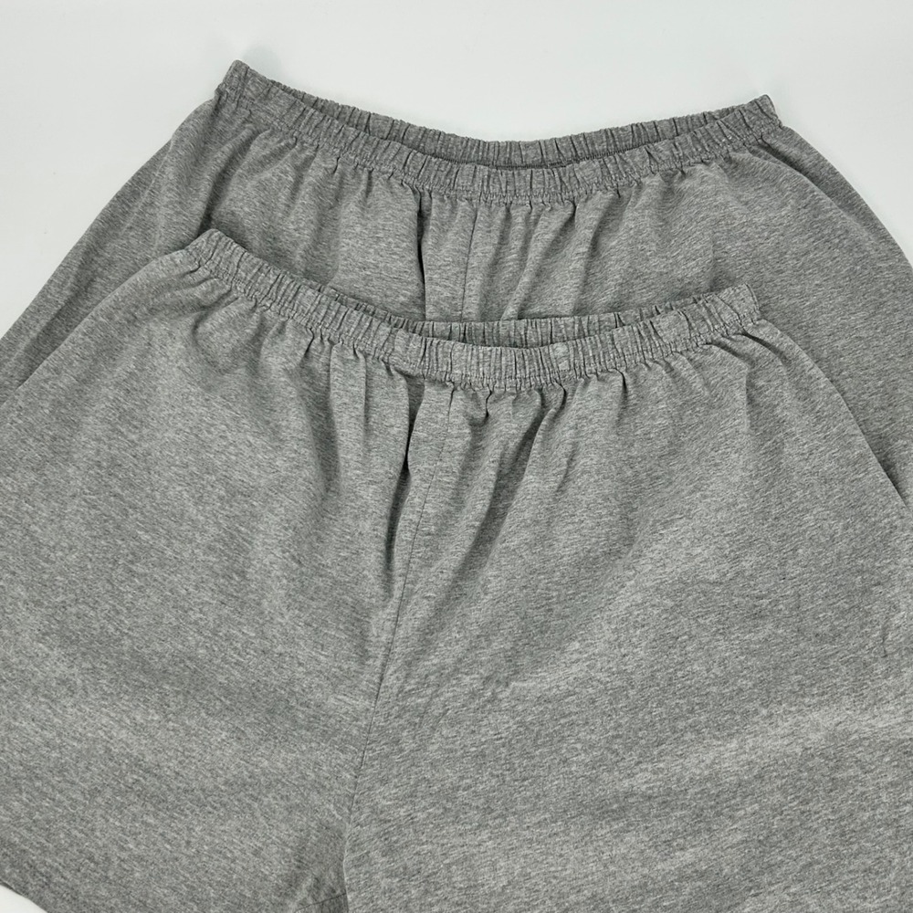 Just My Size Womens Grey Knit Lounge Shorts 2 Pack 22W 24W Plus Size Cotton